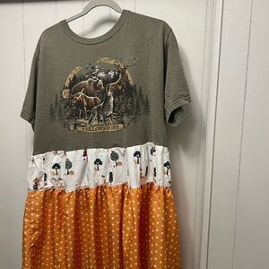 Yellowstone Graphic Dress tunic with Polka Dots